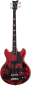 Preview: SCHECTER Electric Bass Guitar, Signature Simon Gallup Corsair Bass, Red/Black