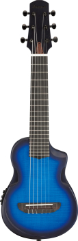 IBANEZ AU Piccolo Guitar 6-String - Transparent Blue Sunburst Open Pore + Gig Bag AUP10FMNE-TBO