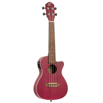 ORTEGA Earth Series Concert Preamp Ukulele 4 String - Raspberry Red RURUBY-CE