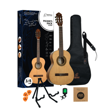 ORTEGA Picker´s Pack 3/4 Nylon String Guitar 6-String - Beginner Set RPPC34