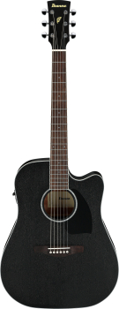 IBANEZ PF Performance Acoustic Guitar 6-String - Weathered Black Open Pore PF16MWCE-WK