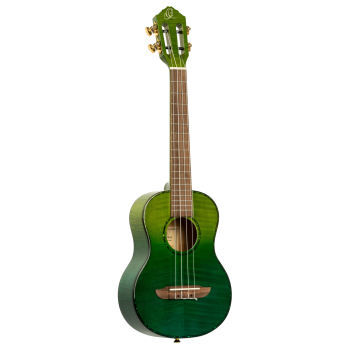 ORTEGA Prism Series Tenor Ukulele 4 String - Flamed Maple Ivy Fade + Bag RUPR-IVY