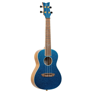 ORTEGA Element Series Concert Ukulele 4 String - Spruce / Catalpa Metallic Blue + Bag RUEL-MBL