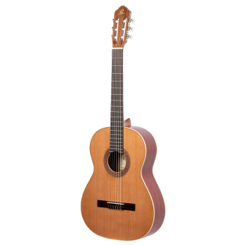 ORTEGA Traditional Series 4/4 Classical Guitar 6-String Lefty - Natural Cedar + Gig Bag R200L
