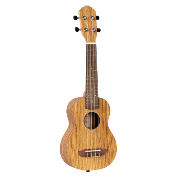 ORTEGA Timber Series Soprano Ukulele 4 String - Zebrawood Natural + Bag RFU10Z