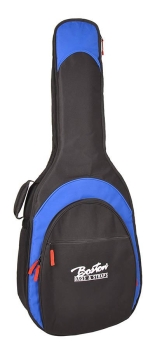Gigbag f&uuml;r Akustikgitarre, 25mm Polsterung, schwarz und blau, mehrere Aussentaschen
