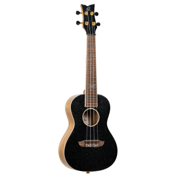 ORTEGA Element Series Concert Ukulele 4 String - Spruce / Catalpa Metallic Black + Bag RUEL-MBK
