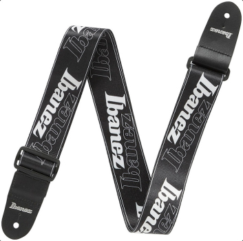 IBANEZ Design Strap - Black/White Logos GSD50-P6