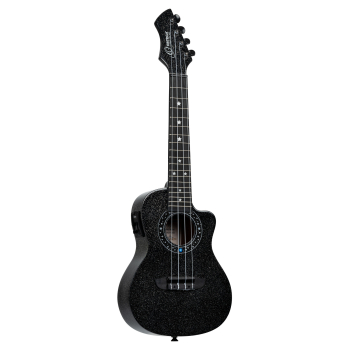 ORTEGA Horizon Series Concert Ukulele 4 String - Black Silver Sparkle + Bag RUHZ-CE-STAR