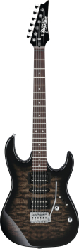 IBANEZ GIO GRX Electric Guitar 6-String - Transparent Black Sunburst GRX70QA-TKS