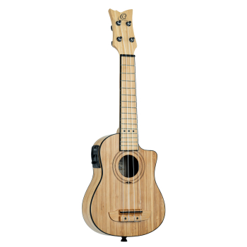 ORTEGA Bamboo Series Soprano Ukulele 4 String - Solid Bamboo Natural + Bag RUNAB-SO