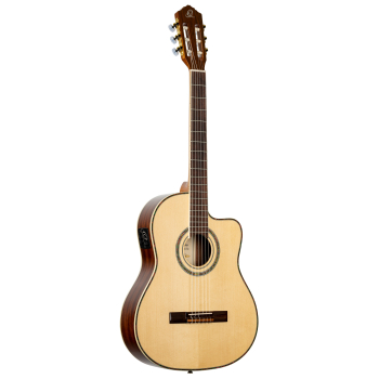 ORTEGA Family Series Pro 4/4 Classical Guitar 6 String - Solid Spruce / Mahogany Natural + Bag RCE145NT