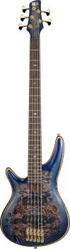 IBANEZ Premium SR Electric Bass 5-String Lefty - Cerulean Blue Burst + Gig Bag SR2605L-CBB