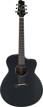 IBANEZ Jon Gomm Signature Acoustic Guitar 6-String - Black Satin Top / Natural High Gloss Back and Sides + Case JGM10-BSN