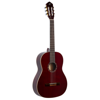 ORTEGA Family Series Pro 4/4 Classical Slim Neck Guitar 6 String - Wine Red + Gigbag R131SN-WR