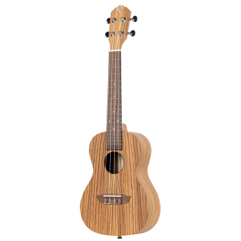 ORTEGA Timber Series Concert Ukulele 4 String Lefty - Zebrawood Natural + Bag RFU11Z-L