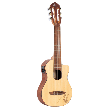 ORTEGA Mini Travel Series 1/8 Guitar 6-String - Natural RGL5CE