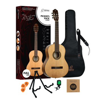 ORTEGA Picker´s Pack 4/4 Nylon String Guitar 6-String -Beginner Set RPPC44