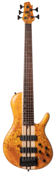 CORT Bass Guitar, A5 Plus SC, Amber Open Pore, 5-String, Softcase