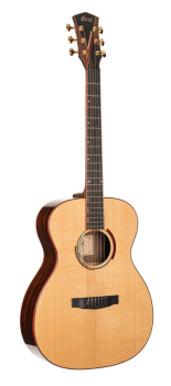 CORT Steel String Guitar, Abstract Delta, Natural, Preamp, Case