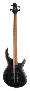 CORT Bass Guitar, B4 Element Fretless, Open Pore Trans Black