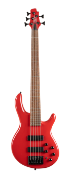 CORT Bass Guitar, C5 Deluxe, 5-String, Candy Red