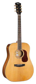 CORT Steel String Guitar, GOLD D6, Natural Gloss, Softcase