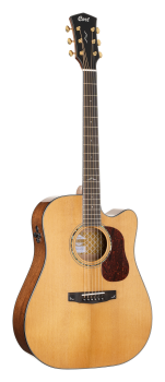 CORT Steel String Guitar, GOLD DC6, Natural Gloss, Preamp, Softcase