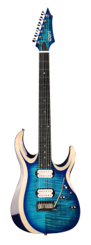 CORT E-Gitarre, X-700 Duality, Light Blue Burst, Tasche