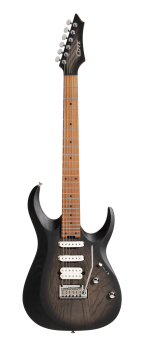 CORT Electric Guitar, X-700 Triality, Open Pore Black Burst, Softcase