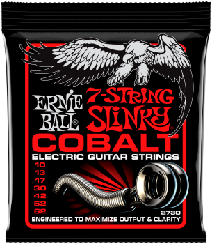 ERNIE BALL Saitensatz, Slinky Cobalt 7-String, Skinny 10-62