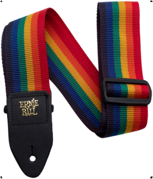 ERNIE BALL Gitarrengurt, Polypro, Regenbogenfarben