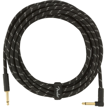 Deluxe Series Instrument Cable Straight/Angle 18.6' (5,5 m)  Black Tweed