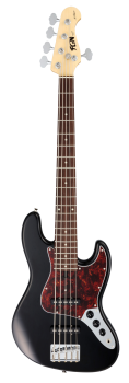 FGN Bassgitarre, Neo Classic JB-100, 5-Saiter, Black, Gigbag