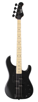 FGN Bassgitarre, J-Standard Mighty Power, Open Pore Black, Gigbag