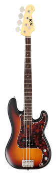 FGN Bassgitarre, Neo Classic PB-100, 3Ton Sunburst, Gigbag