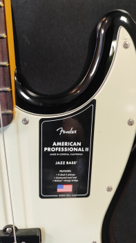 Preview: Fender American Professional II Jazz Bass RW Black / DEMO Showroom