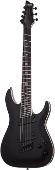 SCHECTER Electric Guitar, SLS Elite C-7 Multiscale Evil Twin, Satin Black