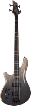 SCHECTER Electric Bass Guitar, SLS Elite 4, Black Fade Burst, Lefthand
