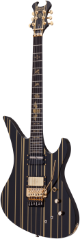 SCHECTER E-Gitarre, Signature Synyster Custom FR S, Gloss Black/Gold Stripes