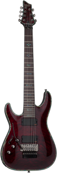 SCHECTER Electric Guitar, Hellraiser C-7 FR, Black Cherry, Lefthand