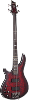 SCHECTER Bassgitarre, Hellraiser Extreme-4, Crimson Red Burst Satin, L