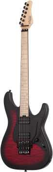 SCHECTER E-Gitarre, Miles Dimitri Baker, Crimson Red Burst Satin