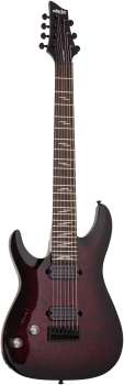 SCHECTER E-Gitarre, Omen Elite 7, Black Cherry Burst, LinkshÃÂÃÂ¤nder