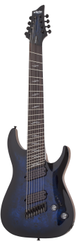 SCHECTER E-Gitarre, Omen Elite 8, MultiScale, See Thru Blue Burst