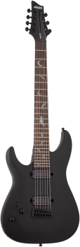 SCHECTER E-Gitarre, Damien 7, Satin Black, Lefthand