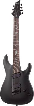 SCHECTER E-Gitarre, Damien 7, MultiScale, Satin Black