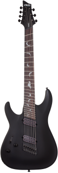 SCHECTER E-Gitarre, Damien 7, MultiScale, Satin Black, LinkshÃÂÃÂ¤nder
