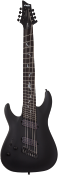 SCHECTER E-Gitarre, Damien 8, MultiScale, Satin Black, LinkshÃÂÃÂ¤nder