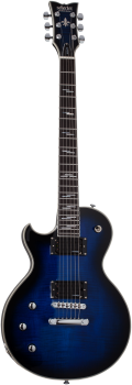 SCHECTER E-Gitarre, Solo-II Supreme, See Thru Blue Burst, LinkshÃ¤nder
